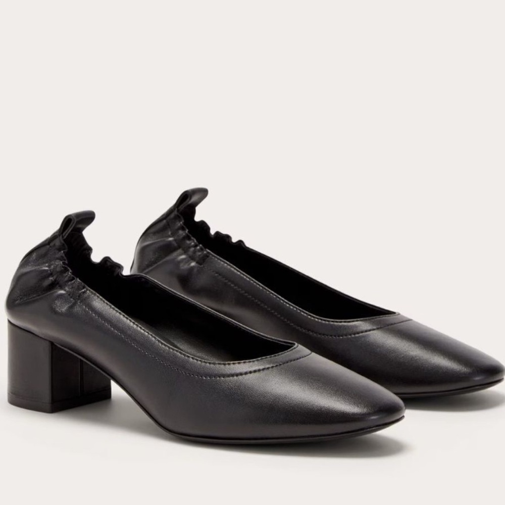 Everlane Italian Leather Day Heel Black Sz 8